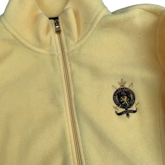 VINTAGE Polo Ralph Lauren Fleece Embroidered Jacket Large - Picture 5 of 7
